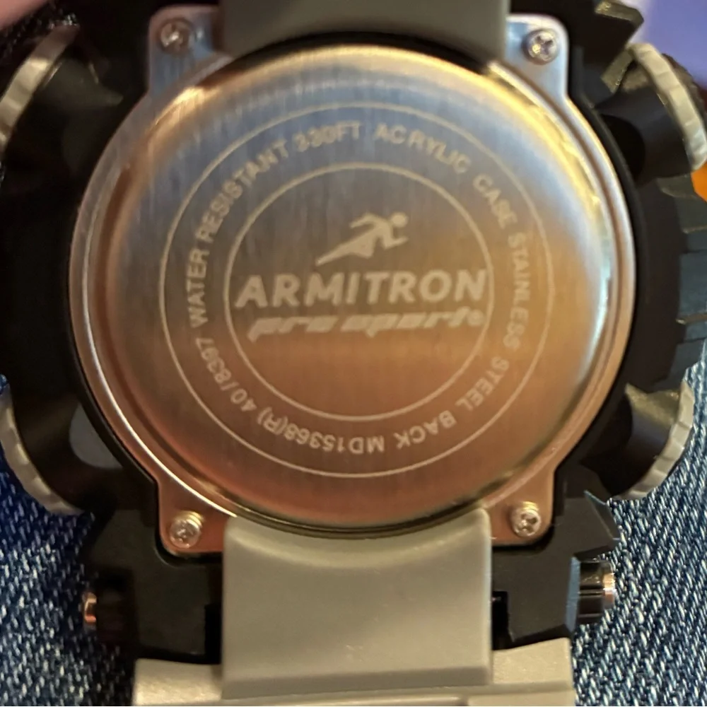 Armitron Sport Men's Digital Chronograph Gray Resin Strap Watch